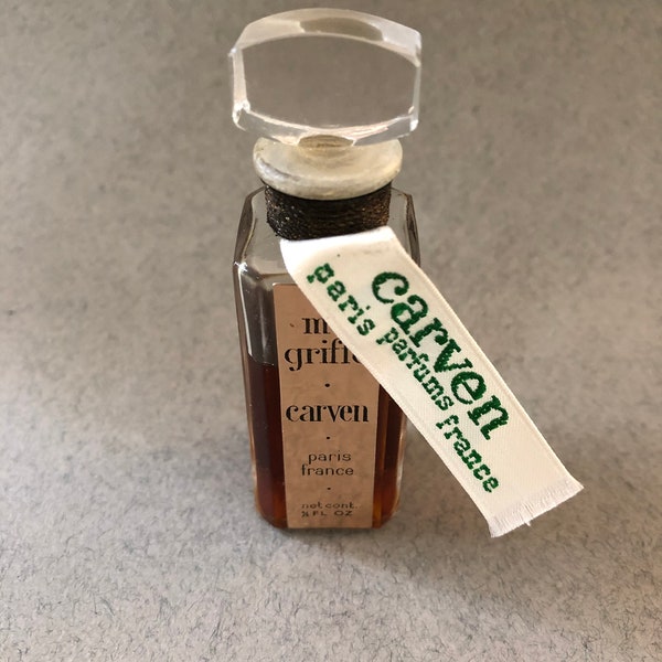 Ma Griffe Parfum .5 Fluid Oz/15 ML Flacon-1950's Carven- 2/3 Full- Original Gift Wrap, Box & Tag