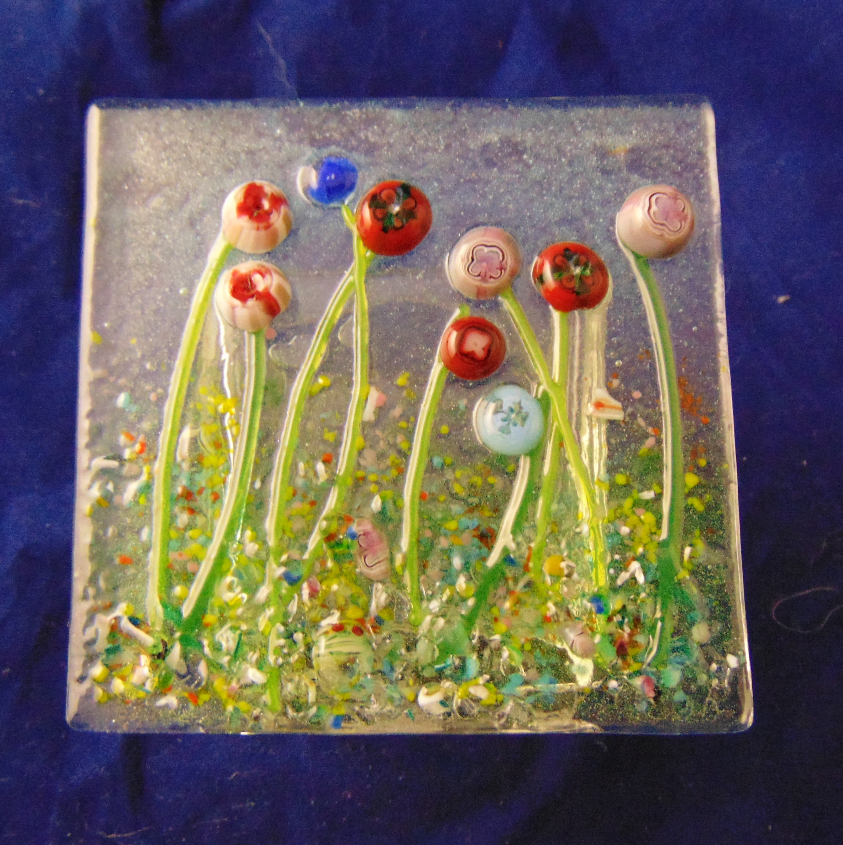 Fused Glass Flower Tea Light Holder Etsy