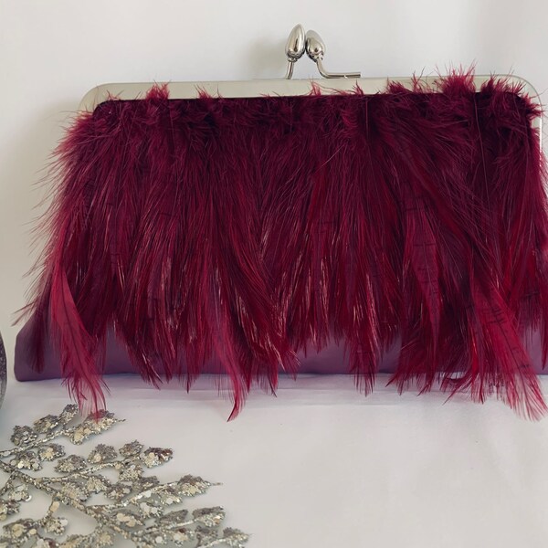 Feather Clutch Etsy