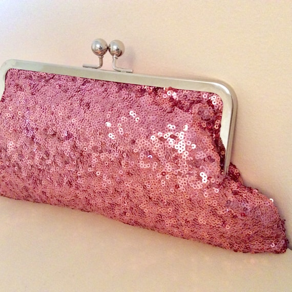 180 - Pink Soft Shimmer Sling Bag with Detachable Golden Chain