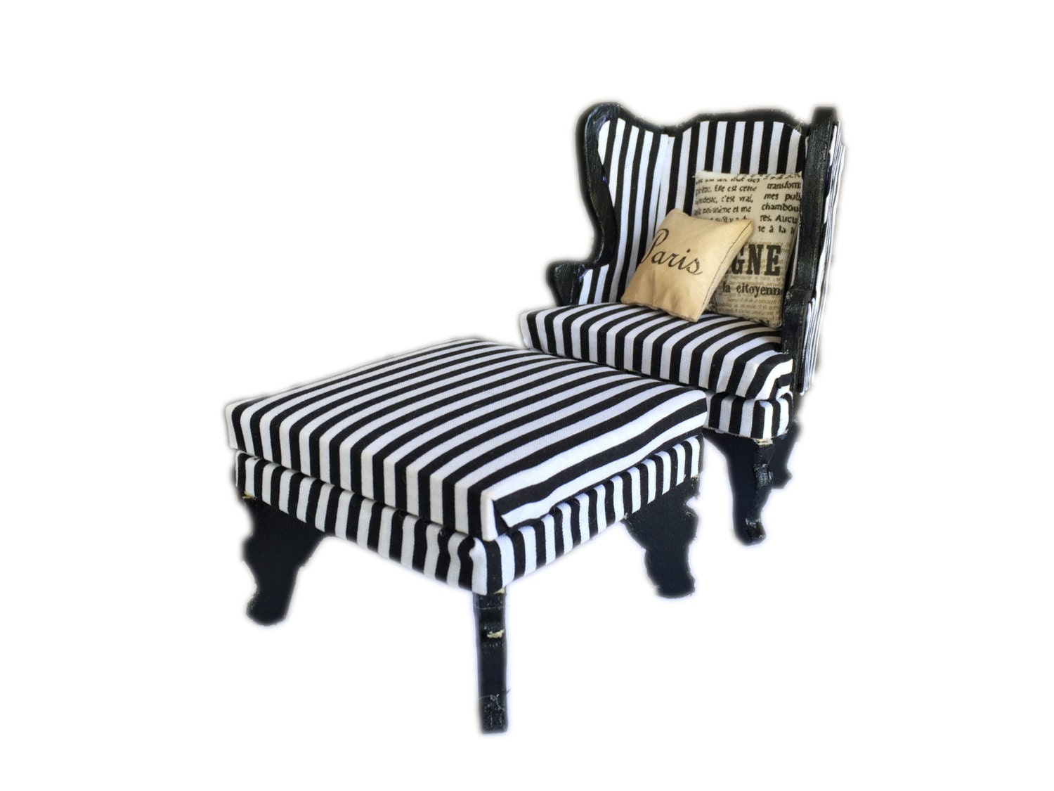 dollhouse chair and ottoman