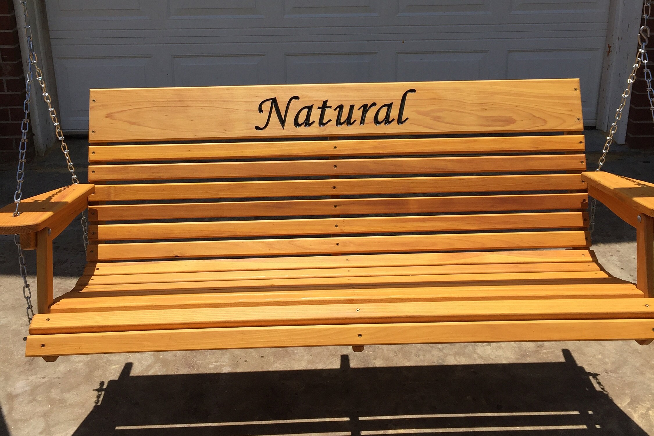 4 Ft Cypress Porch Swing with Cup Holders Unique Adjustable Etsy