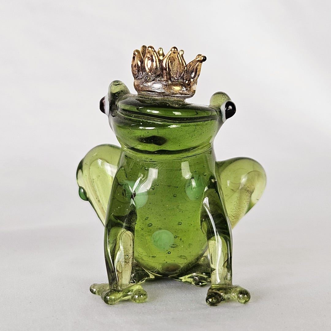 Frog Prince Miniature Art Glass Hand Blown Figurine - Etsy