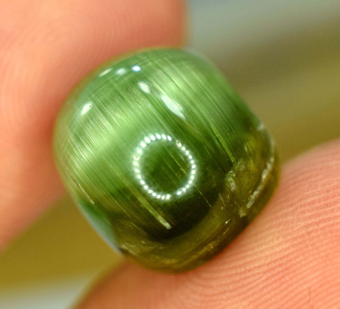 12.90 carats polished Cats eye Tourmaline Cabochon Etsy