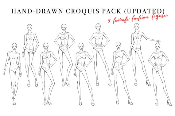 Beautiful Slim Woman In Different Poses Vector Illustration Nine Head Fashion  Figure Template Female Body Front Side And Back Views Stock Illustration -  Download Image Now - iStock