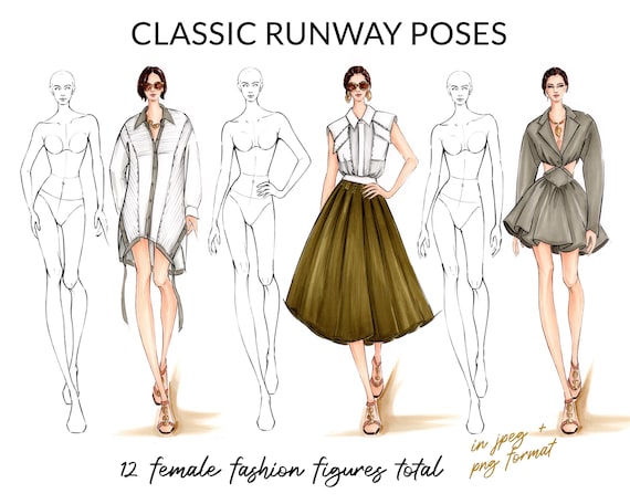 Catwalk and runway scene with beautiful female 3d models, no releases  needed! Perfect for your work with fashion, beauty, shopping and more.  Stock Illustration | Adobe Stock