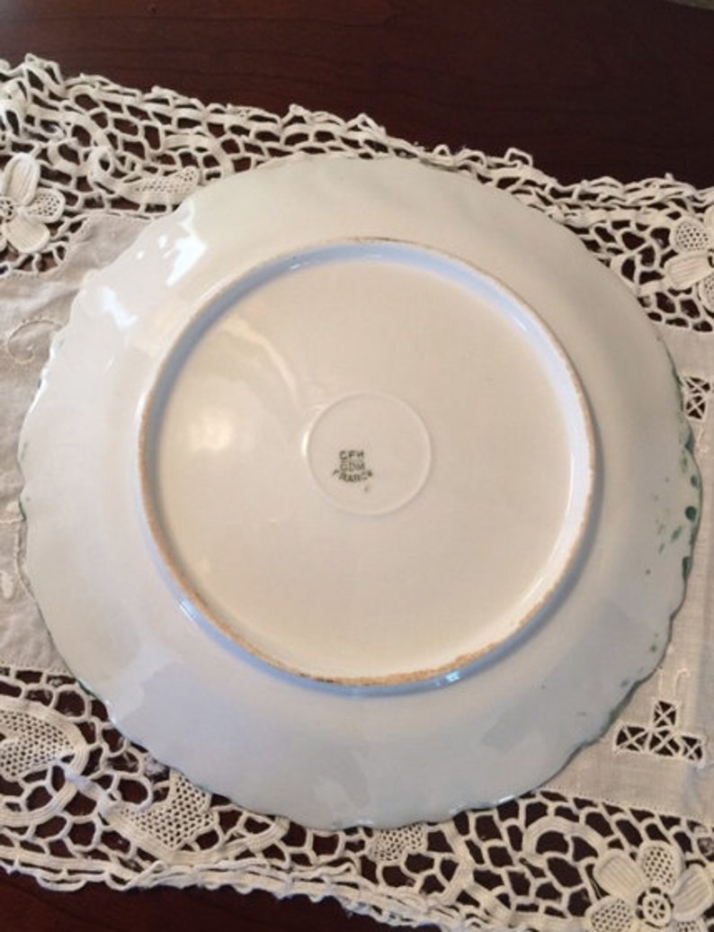 French Porcelain Royal Vienna Style Portrait Plate French Lady Portrait Plate