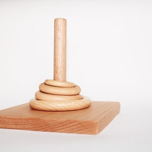 Montessori Stacking Rings on a vertical dowel, gift for kids