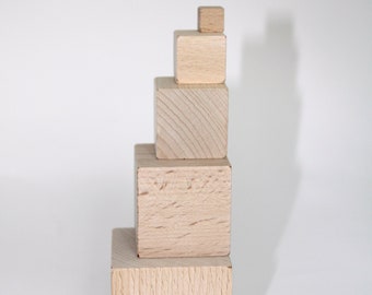 Montessori natural tower, gift for kids