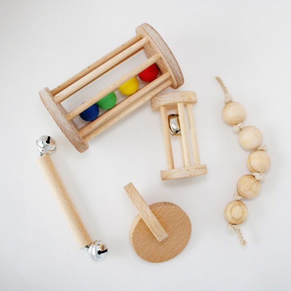 Set regalo per baby shower Montessori - colorato, regalo per bambini
