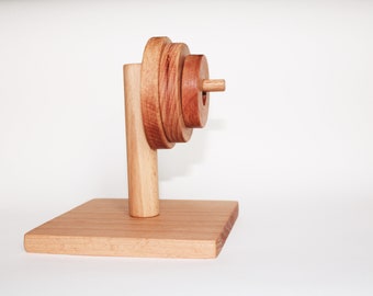 Montessori stacking Discs on a horizontal dowel, gift for kids