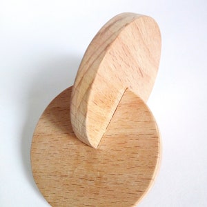 Montessori Interlocking wooden discs, gift for kids image 2