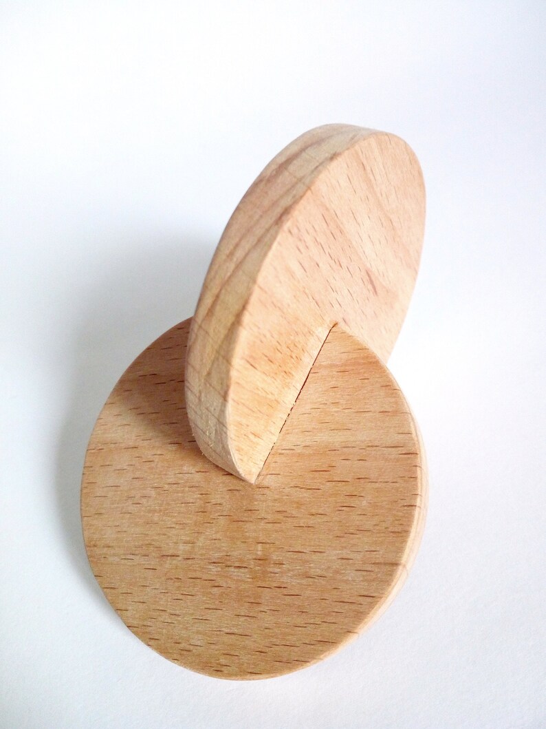 Disques en bois emboîtables Montessori, cadeau pour les enfants image 2