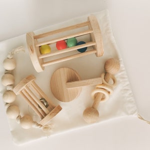 Set de regalo para baby shower Montessori, de colores, regalo para niños