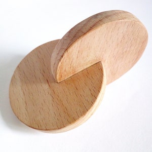 Montessori Interlocking wooden discs, gift for kids image 6