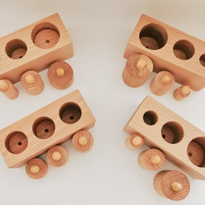 Montessori Knobbed cylinders, gift for toddlers, kids gift