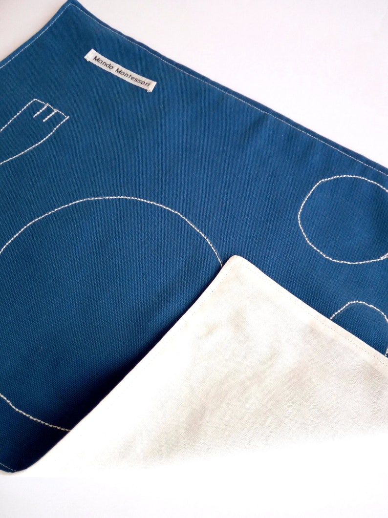 Montessori Placemats Set Step 1 red blue Etsy