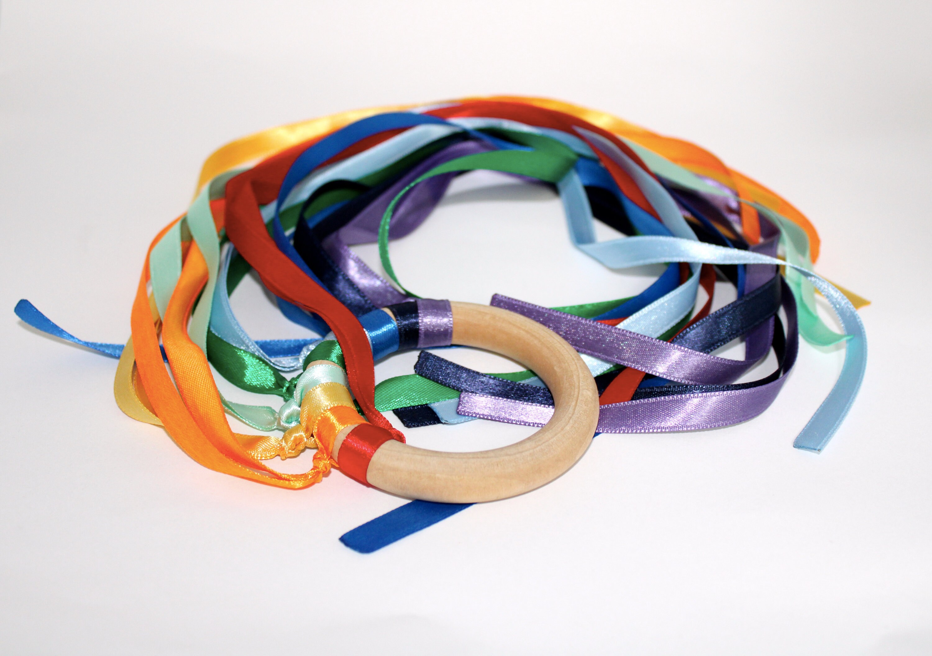 Rainbow ribbons mobile montessori sensorial experience for Etsy