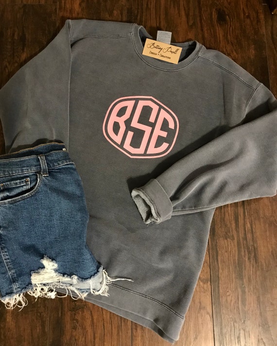 etsy monogram sweatshirt