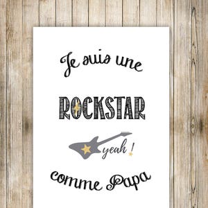 Destocking / Cartel A4 para habitación infantil "Rockstar"