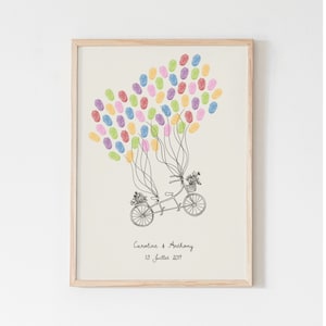 Personalized Tandem footprint tree on rigid cardboard, canvas frame or PDF file