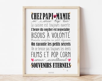 Poster "Chez Papi & Mamie" or "Chez Mamie"