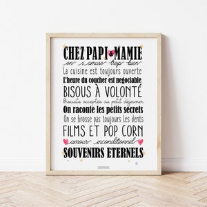 Cartel "Chez Papi & Mamie" o "Chez Mamie" Papi & Mamie