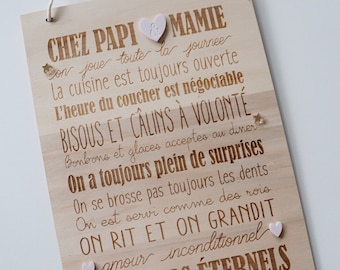 Cartel "Chez Papi & Mamie" o "Chez Mamie"