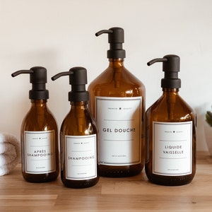 Apothecary Bottle | Zero Waste Glass Bottle | Refillable Soap Dispenser | Ecological Amber Glass