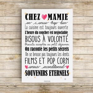 Cartel "Chez Mamie" o "Chez Papi & Mamie" imagen 2