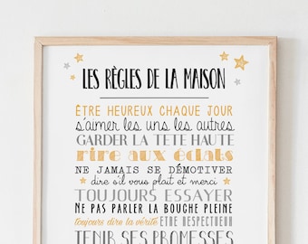 Muestra reglas de casa personalizadas