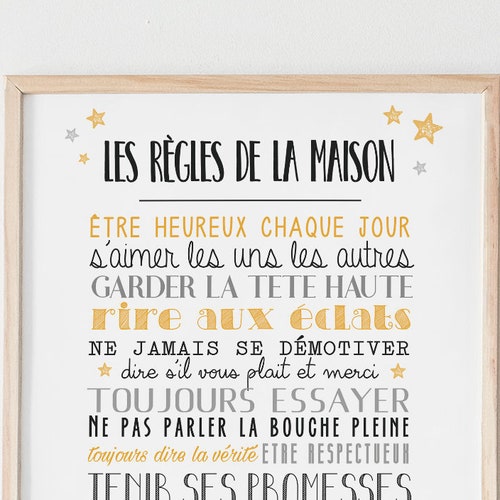 Displays Custom House Rules Etsy Ireland