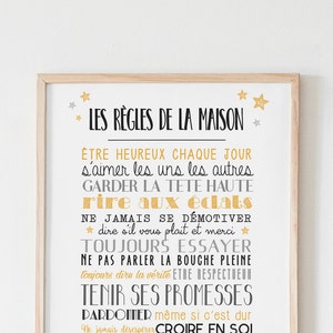 Affiche Les Règles de la Maison personnalisé image 1