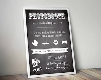 PhotoBooth cartel de la boda 42x60 cm