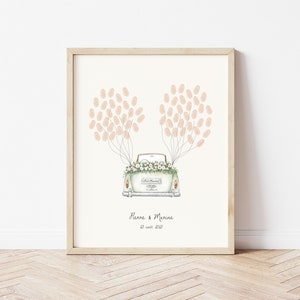 Arbre à empreintes Tandem personnalisé sur Carton rigide, toile châssis ou fichier PDF
