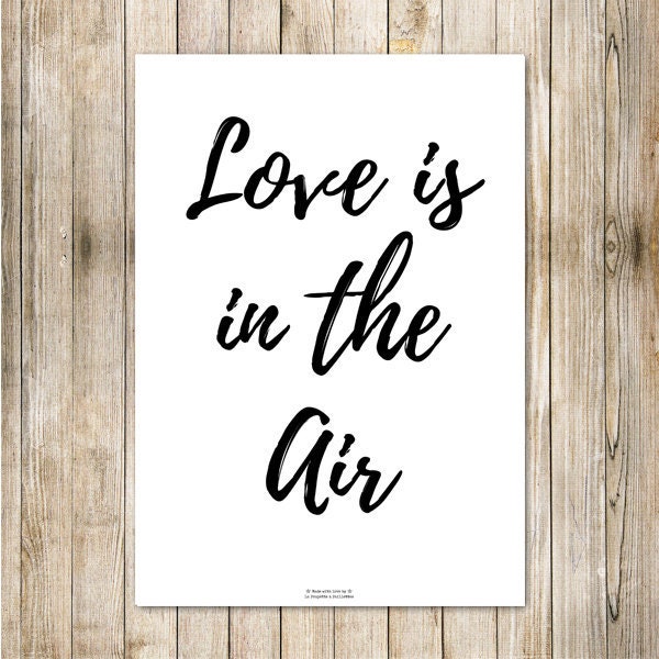 Affiche Format A4 à Encadrer Love Is in The Air
