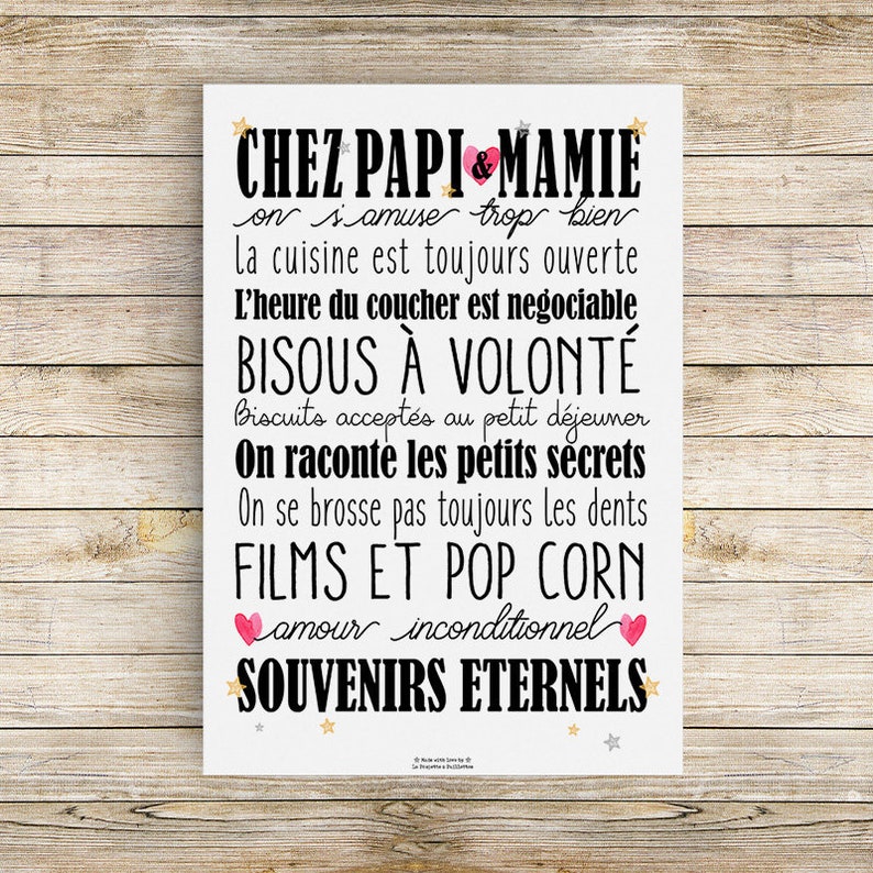 Cartel "Chez Papi & Mamie" o "Chez Mamie" imagen 3