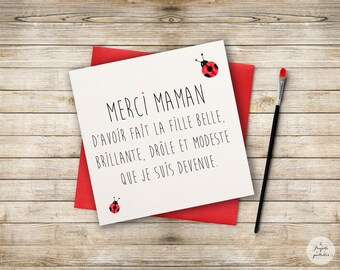 "Thank you Mommy" card