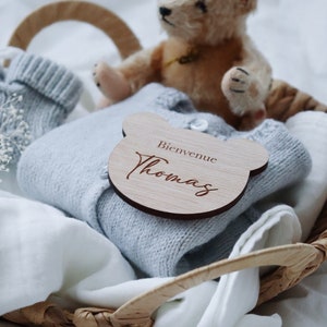 Carte étape personnalisée en bois Ourson image 3