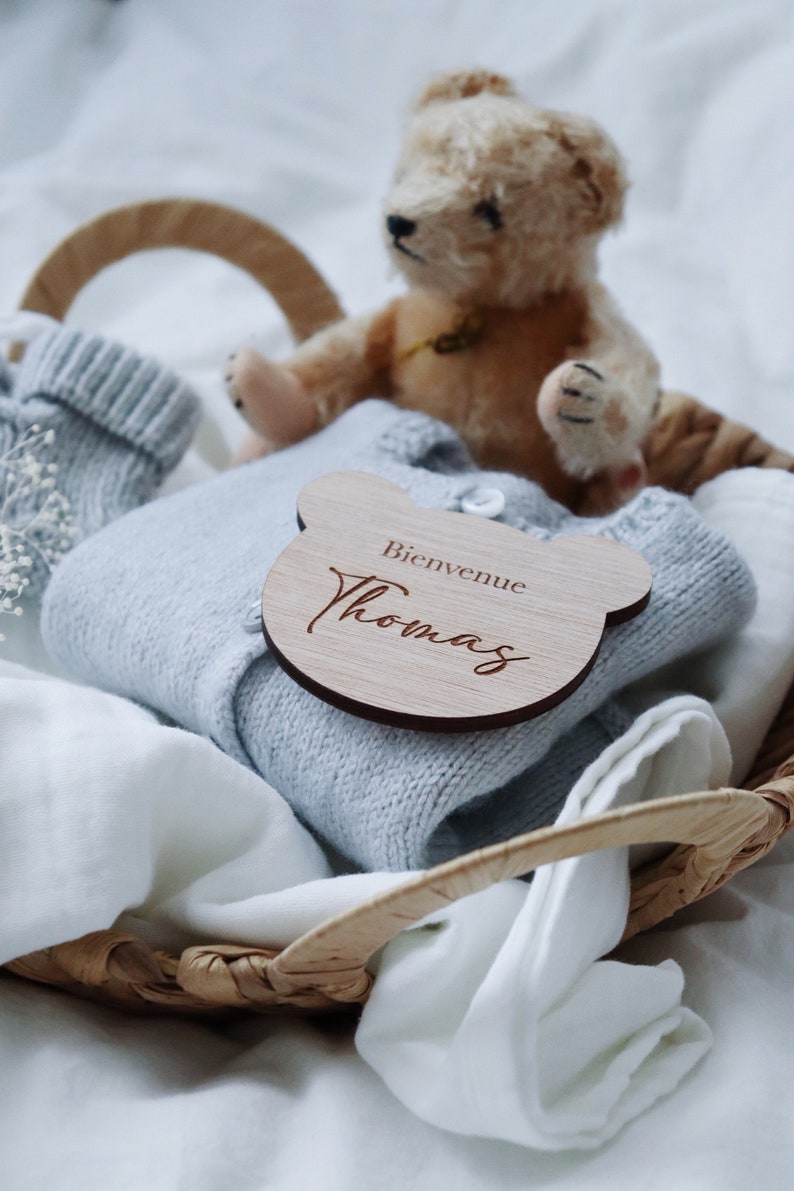 Carte étape personnalisée en bois Ourson image 3
