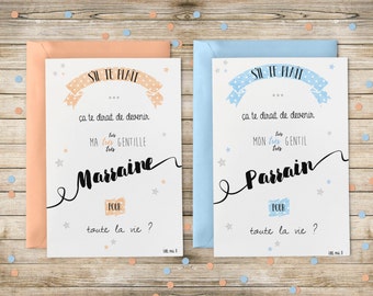 Cartes Annonce - Parrain et/ou Marraine