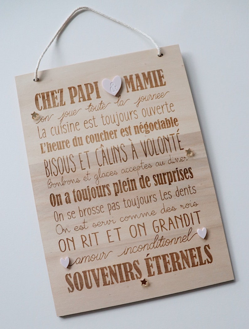 Cartel "Chez Papi & Mamie" o "Chez Mamie" imagen 1
