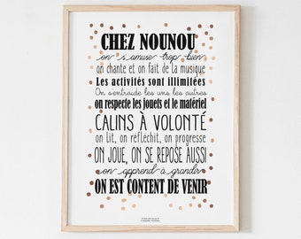 Póster Chez Nanny personalizable