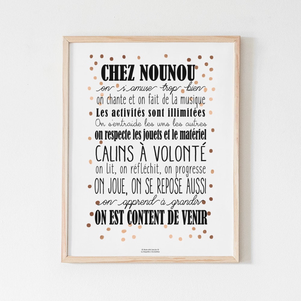 Affiche Chez Nounou Personnalisable