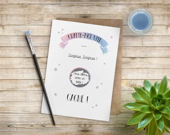 Cartes à gratter - Annonce Grossesse originale