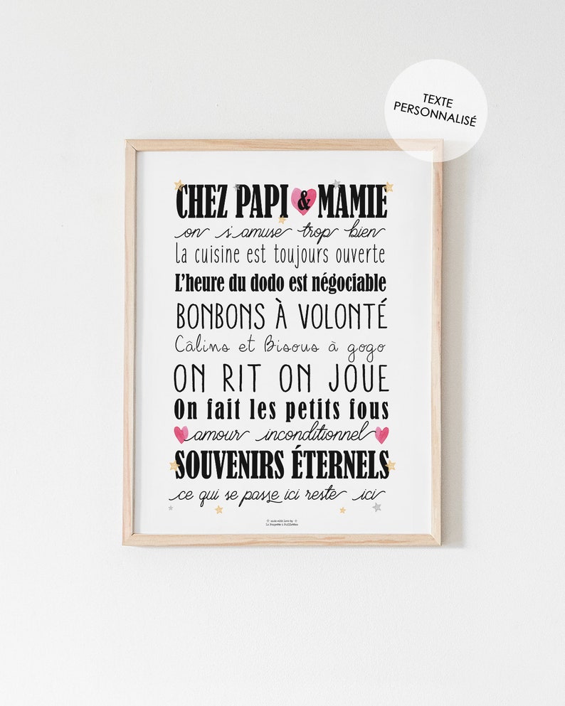 Cartel "Chez Papi & Mamie" o "Chez Mamie" imagen 7