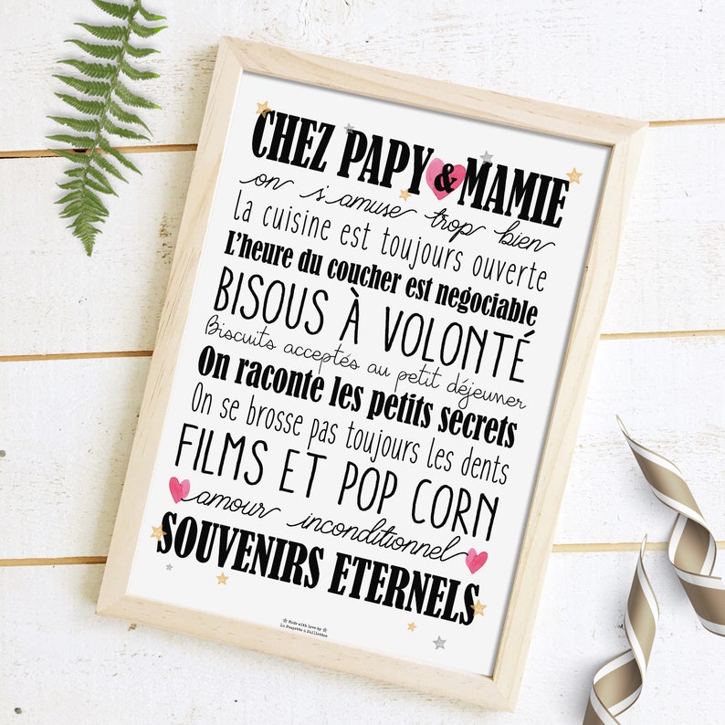 Cartel "Chez Papi & Mamie" o "Chez Mamie" imagen 4