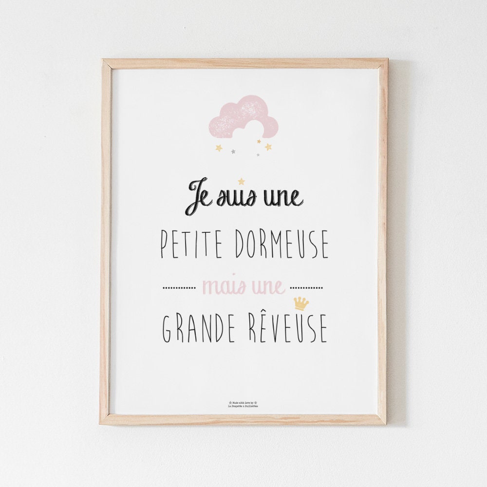 Destockage/Affiche Pour Chambre d'enfant Petite Dormeuse