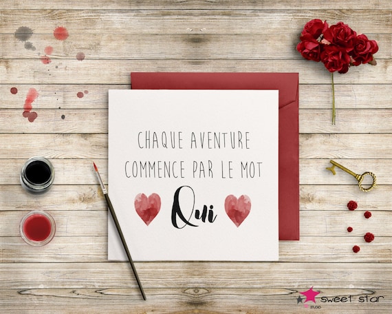 Carte D Amour Felicitations Mariage Etsy