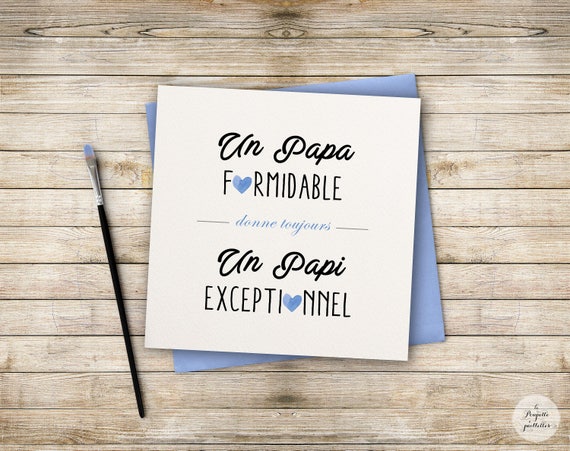 Carte Un Papa Formidable Etsy